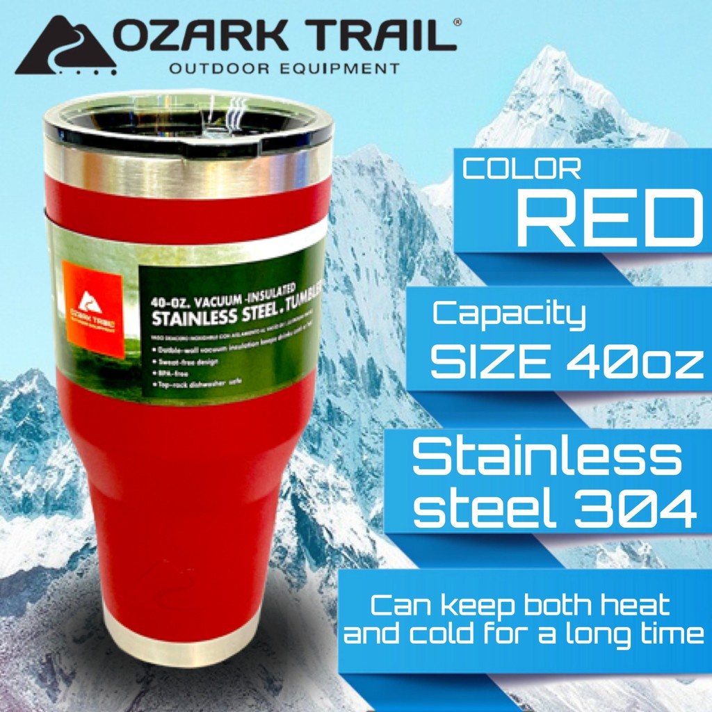 แก้วเยติ Ozark Trail Tumbler 40oz/30oz Size แก้วเก็บความเย็นยาวนาน 18-24 ชม. ขนาดใหม่จุได้เต็มที่ในแ