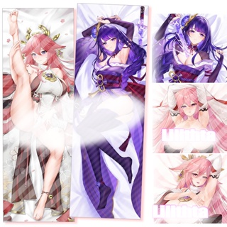 ปลอกหมอน พิมพ์ลายการ์ตูนอนิเมะ Dakimakura Genshin Impact Yae Miko Raiden Shogun Game สําหรับตกแต่งบ้าน