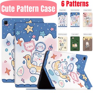 เคสแท็บเล็ต หนัง PU ลายการ์ตูนน่ารัก คุณภาพสูง สําหรับ Samsung Galaxy Tab A8 A7 A7 Lite S6 Lite Tab A 10.1 นิ้ว