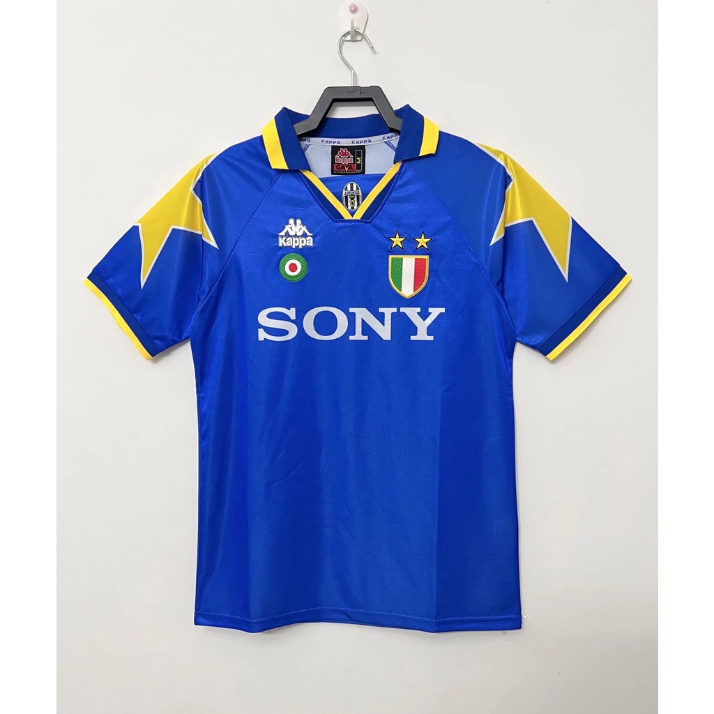 เสื้อกีฬาแขนสั้น ลายทีมชาติฟุตบอล Juventus Gao Pin 1995 1996 season ชุดเยือน สไตล์เรโทร