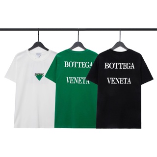 เสื้อยืดแขนสั้น ผ้าฝ้ายแท้ พิมพ์ลาย Bottega สไตล์คลาสสิก แฟชั่นสําหรับผู้ชาย และผู้หญิง