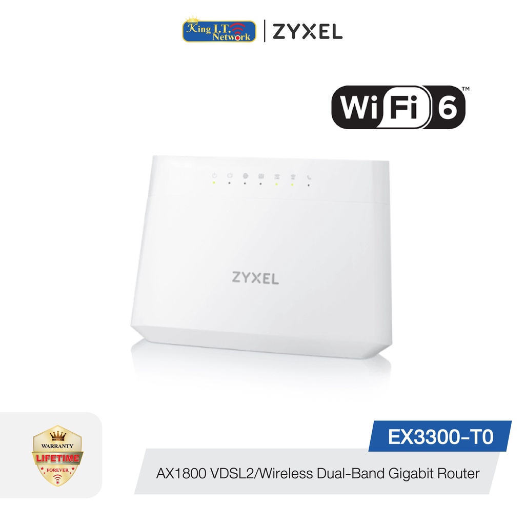 Zyxel (EX3300-T0) Dual-Band Wireless AX1800 Gigabit Ethernet