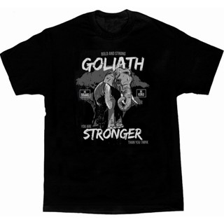 ขายปีใหม่เสื้อยืด พิมพ์ลายช้าง Goliath Wild Nature Animals สําหรับผู้ชาย เสื้อยืด คอกลม แฟชั่นฤดูร้อน ไซซ์ S-3XLS-5XL