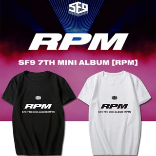 เสื้อไม่ต้องรีด ผ้าฝ้ายแท้Rpm เสื้อคอกลม แขนสั้น ผ้าฝ้าย พิมพ์ลาย ทรงหลวม แฟชั่นอินเทรนด์S-4XL