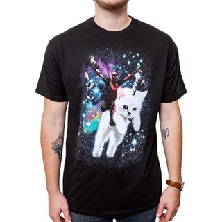 เสื้อยืดผู้ใหญ่ MARVEL Deadpool Space TRIP Unicorn KITTY