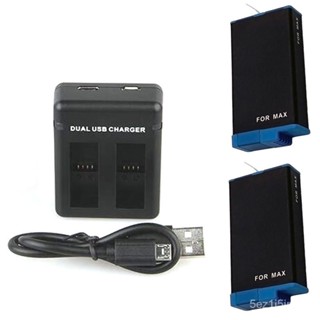 SPCC1B 1600MAh แบตเตอรี่ USB 2ช่อง Dual แบตเตอรี่ Charger สำหรับ GoPro Hero MAX 360 Panoramic Action กล้องเปลี่ยน ACBAT-