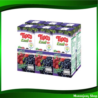 น้ำผลไม้ น้ำเบอร์รี่ 200 มล. (แพ็ค6กล่อง) Tipco ทิปโก้ คูลฟิต Berry Mix Cool Fit Fruit Juice รสเบอร์รี่ น้ำผลไม้รสเบอร์ร