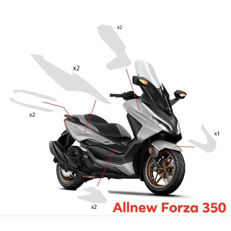 ฟิล์มกันรอยชุดสีรอบคัน Allnew Forza 350 ปี 2023-2025 ป้องกันรอย