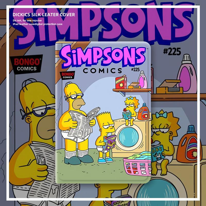 The Simpsons เคสไอแพด air 3 4 5 mini 4/5/6 เคส iPad gen 7 8 9 gen10 case ipad pro11 2022 pen slot tri-fold cover