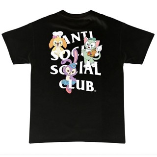 เสื้อเชิ้ตแขนสั้น เสื้อยืดแขนสั้น เสื้อยืดผ้านิ่ม ผ้าฝ้ายแท้ Anti Social Social Club ดัฟฟี่S-4XL