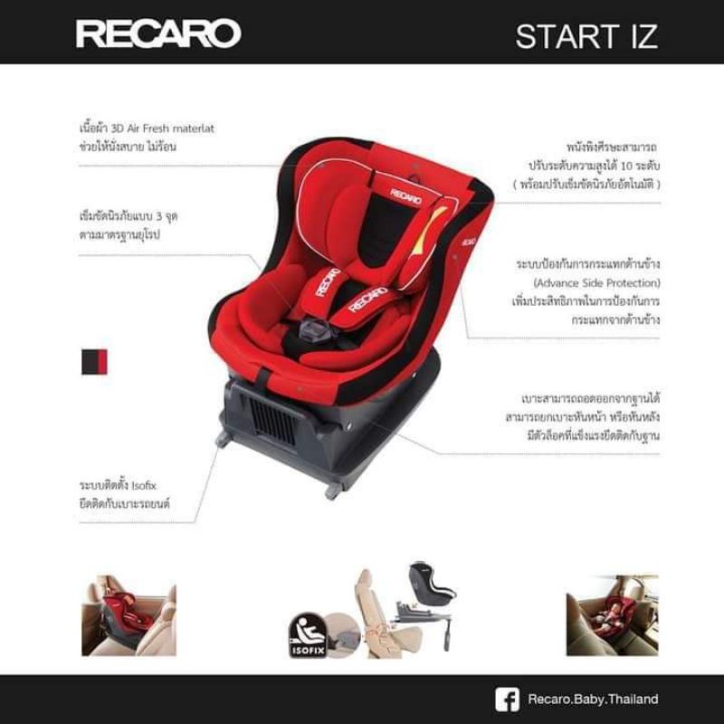 คาร์ซีท RECARO รุ่น START iZ isofix