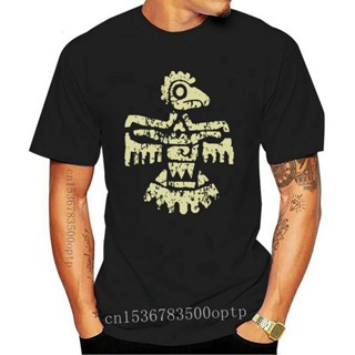 เสื้อเชิ้ตแขนสั้น ไม่ต้องรีด เสื้อยืดลําลอง แขนสั้น พิมพ์ลาย Golden Bird Aztec Mayan Inca Peru Machu Picchu Chile Ecua