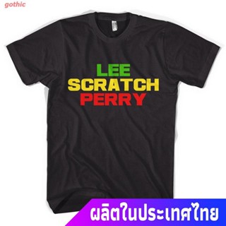 gothic เสื้อยืดผู้ชายและผู้หญิง Men T Shirt Lee Scratch Perry Dub Legend Reggae T Shirt All Casual Popular T-shirtsเสื้อ