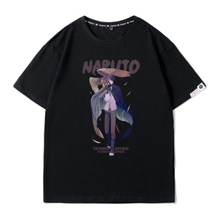 สะดวกสบาย ∋เสื้อยืด Anime Naruto เสื้อยืดพิมพ์ลาย Sasuke แขนสั้น