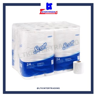 กระดาษชำระม้วนเล็ก Scott หนา 2 ชั้น 96 ม้วน (บรรจุ24ม้วนx4แพ็ค) 03820