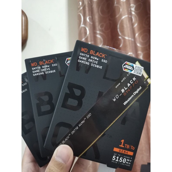 ของใหม่ | WD BLACK SN770 PCIe/NVMe M.2 2280 1TB 1 TB ไม่มีซิ้ง