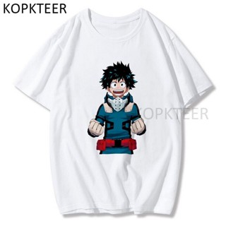 เสื้อยืดแขนสั้นลําลอง พิมพ์ลายการ์ตูน Midoriya Izuku My Hero Academia สไตล์ฮาราจูกุ สําหรับผู้หญิง