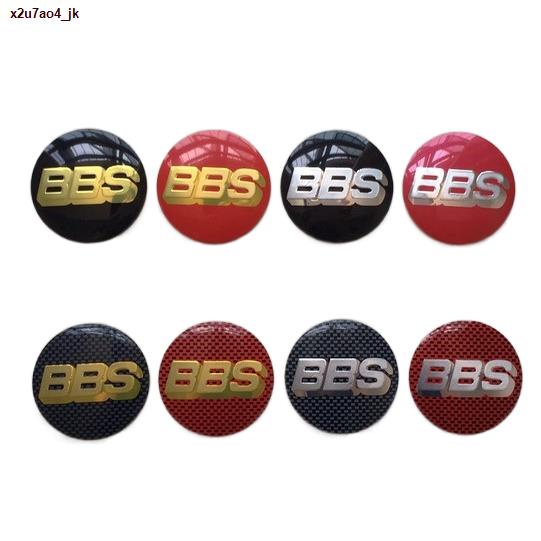 จัดส่งทันทﺴโลโก้ บีบีเอส สติกเกอร์ ติดดุมล้อ ราคาต่อ 4 ชิ้น 4pcs Stickers BBS-LOGO Cover Wheel Hub Logo Emblem 56 / 65 m