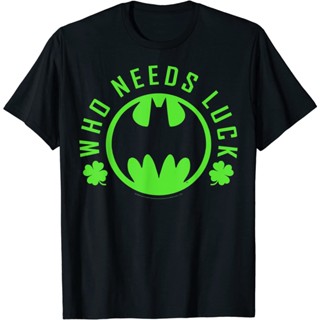 DC Comics แบทแมนที่ต้องการเสื้อยืดโลโก้โชค