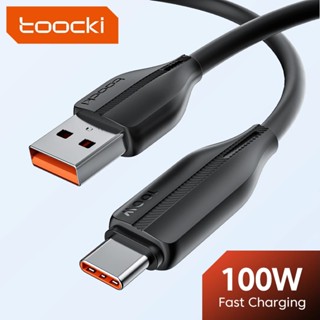 Toocki 100W 5A สายชาร์จ USB C ชาร์จเร็ว Type C เป็น Type C สายชาร์จ สําหรับ Samsung Xiaomi แล็ปท็อป สายเคเบิลข้อมูล USB Type C สายเคเบิล