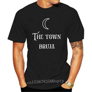 เสื้อยืดผ้าฝ้ายพิมพ์ลาย ใหม่ เสื้อยืด ผ้าฝ้าย พิมพ์ลาย The Town Bruja Witch Halloween moon น่ารัก แฟชั่น สําหรับเด็ก L58