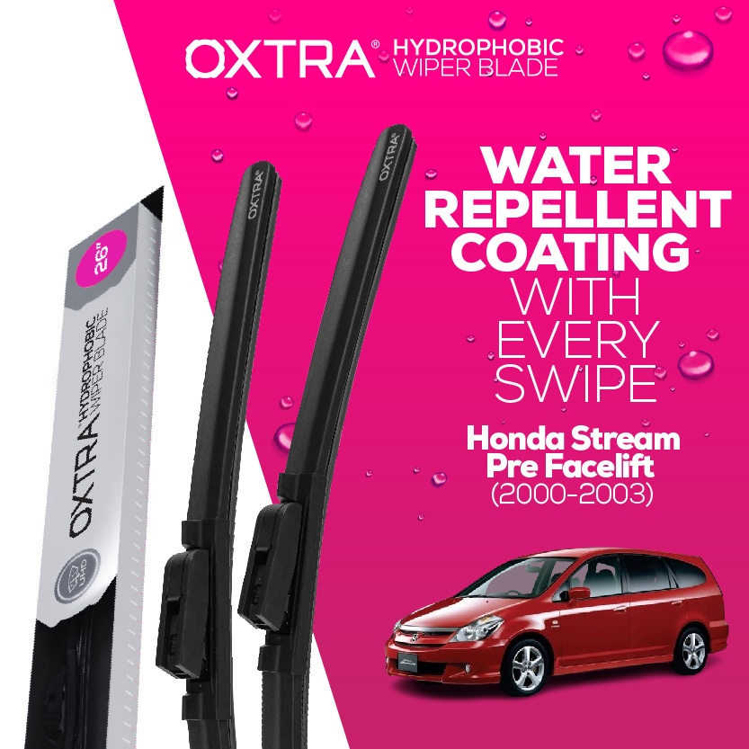 ที่ปัดน้ำฝน Trapo Hydrophobic Honda Stream Pre Facelift (2000-2003) 1 Set