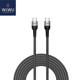 Wiwu PD สายชาร์จเร็ว 100W สําหรับ iPad USB-C เป็น USB-C Type C ทนทาน สําหรับ MacBook Air 13 Pro