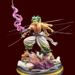 31cm One Piece Anime Roronoa Zoro Wano Country Nine Knives Flow Shura Action Figure Collection Model Doll Gifts Toys Dec