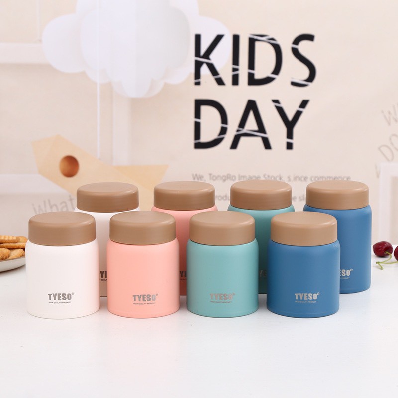 ขวดน้ำบอกเวลา TYESO MINI 2ขนาด 220mlกับ280ml แก้วกระติกแบบพกพาขนาดเล็ก กระบอกน้ำขนาดเล็ก เก็บความร้อ