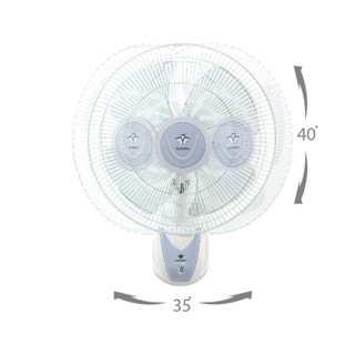 พัดลมตั้งโต๊ะ WASAKI - พัดลมติดผนัง 16" (ซื้อ 1 แถม 1) - สีขาว Wall Fan