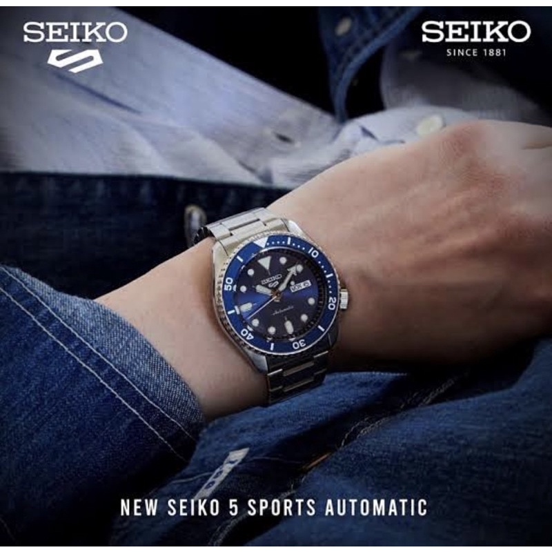 NEW SEIKO 5 💙Blue SPORTS AUTOMATIC -รุ่น รุ่นSRPD51K-6,