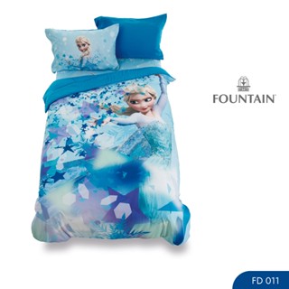 Fountain FD011 รุ่น Digital Print พิมพ์ลายFrozen ลิขสิทธิ์แท้ฟาวน์เทนให้สัมผัสนุ่มด้วยผ้าปูที่นอน ปลอกหมอนหนุน ผ้าห่มนวม