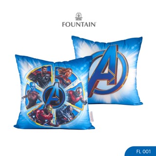 Fountain FL001 Cushion หมอนอิงไดคัทฟาวน์เทนพิมพ์ลายการ์ตูนซุปเปอร์ฮีโร่ Avengers ลิขสิทธิ์แท้จากMARVEL ขนาดพกพาถอดซักได้