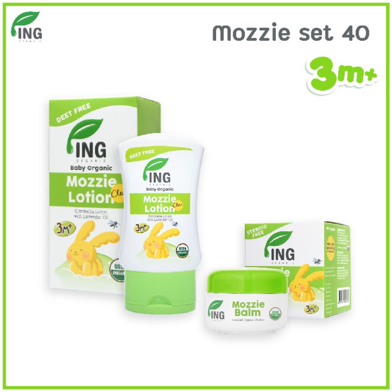 แพ็คคู่สุดประหยัด (โลชั่นกันยุงออร์แกนิค 40ml.+ บาล์มออร์แกนิค USDA 15g.) สำหรับเด็ก | ING Organic