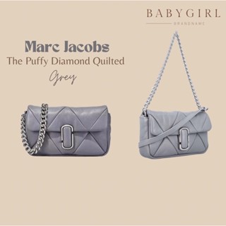 ✨Marc Jacobs The Puffy diamond Quilted กระเป๋าคอลใหม่นุ่มนิ่ม สายสะพายได้สองแบบ สะพายข้างและสะพายไหล่