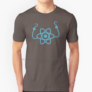 เสื้อแขนสั้น เสื้อยืดผ้าฝ้ายพรีเมี่ยม เสื้อยืด ผ้าฝ้ายแท้ 100% พิมพ์ลาย React Js Hooks Reactjs Js Javascript