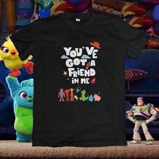 เสื้อแขนสั้น YYDS Toy Story T-shirt You have Got A Friend In Me Short Sleeve Anime Tops Casual Loose Graphic Tee Shirt