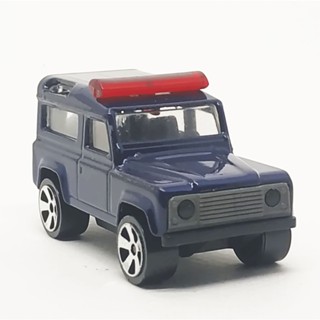 Majorette Land Rover - Red Light Bar Dark Blue ล้อ 5FS Scale 1/60 (8cm) ไม่มี package