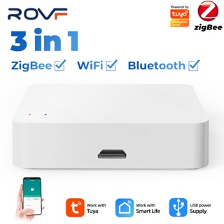 Rovf tuya ฮับสะพานบลูทูธไร้สาย หลายโหมด ZigBee สําหรับ Smart Life Alexa Google Home