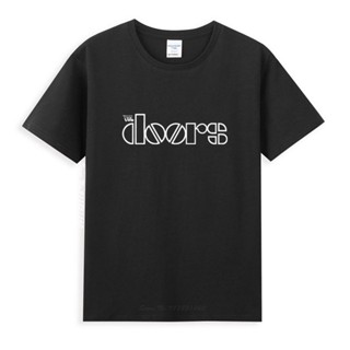 เสื้อแขนสั้น เสื้อยืดไม่ต้องรีด เสื้อยืด พิมพ์ลายวงร็อค The Doors Jim Morrison แฟชั่นสําหรับผู้ชาย