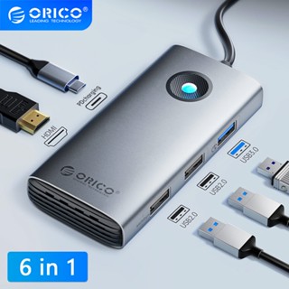 Orico อะแดปเตอร์ซ็อกเก็ตแยก ฮับ Usb 3.0 Type C หลายพอร์ต Otg Rj45 Hdmi 4k สําหรับ Macbook Laptop Pc - Docking Station &amp; Usb Hubs - AliExpress