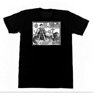 เสื้อเชิ้ตแขนสั้น เสื้อยืด พิมพ์ลาย Faust Summoning a Demon 93 Satanic Witch Witchcraft สําหรับผู้ชาย 596401