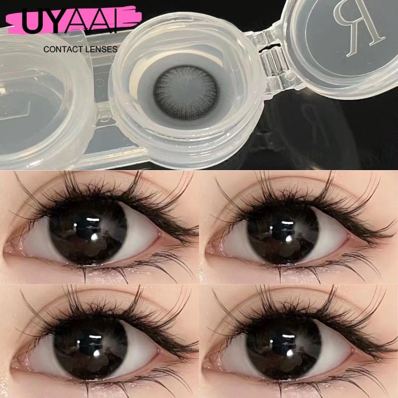 UYAAI x FRESHLADY คอนแทคเลนส์สายตาสั้น สีดําธรรมชาติ 14.2 มม.