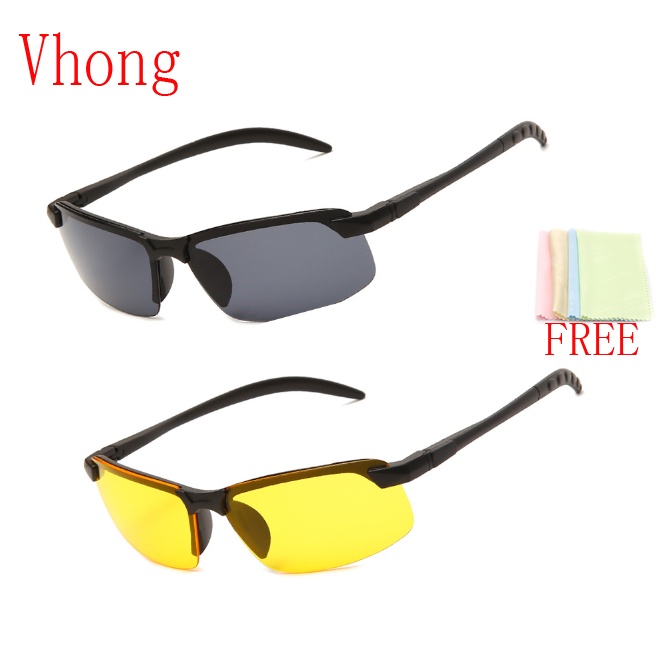 【จัดส่งฟรี】แว่นตากันแดด มองเห็นที่มืด เหมาะกับการขับขี่รถจักรยานยนต์ สําหรับผู้ชาย