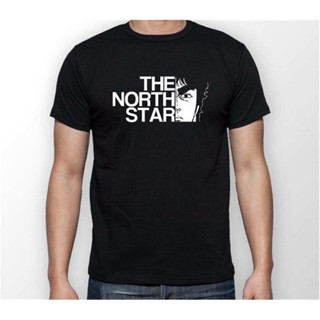 เสื้อแขนสั้น เสื้อยืดไม่ต้องรีด เสื้อยืดคอกลมพิมพ์ลาย Anime The North Star hokuto No Ken Anime Unisex