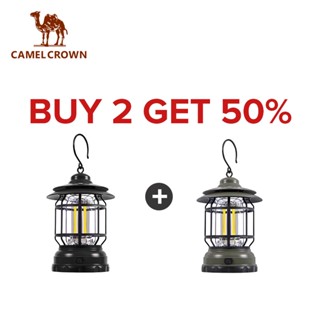 CAMEL CROWN โคมไฟเต็นท์ รูปมงกุฎ สไตล์เรโทร สําหรับตั้งแคมป์