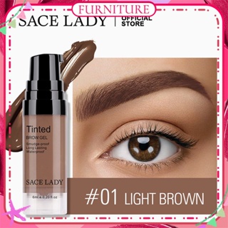 ♕Sace Lady 5สี Liquid Eyebrow Cream Natural Wild Anti-Sweat Waterproof Non-Fade Easy To Color Long Lasting Eyebrow Dyeing Cream Eye Makeup WFUTURE♕