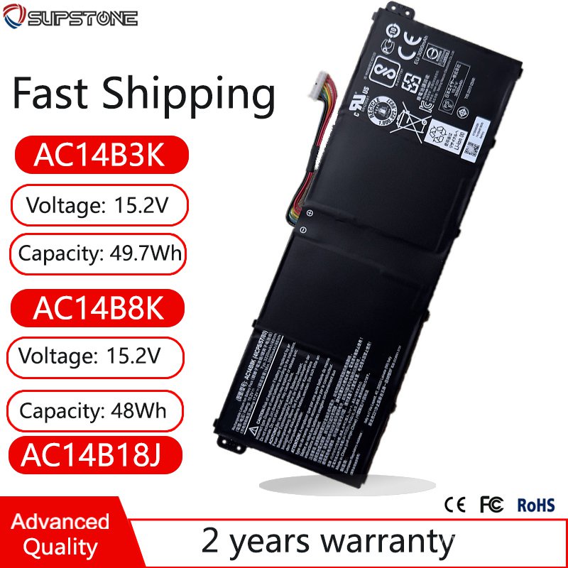 AC14B8K X349-G2 AC14B13J แบตเตอรี่ AC14B18J สำหรับ Acer Swift 3 SF315,R5-471T,AC14B3K,,NE511,Aspire 