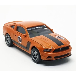 Majorette Ford Mustang Boss - no.15 Metallic Orange ล้อ D6CS Scale 1/61 (8cm) ไม่มี package