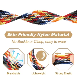 Braided Solo Loop สําหรับ For Smart Watch Series 10 9 8 7 6 5 3 4 SE Ultra 2 49/44 มม.45 มม.42 มม.46 มม.40 มม.38 มม.สร้อยข้อมือ